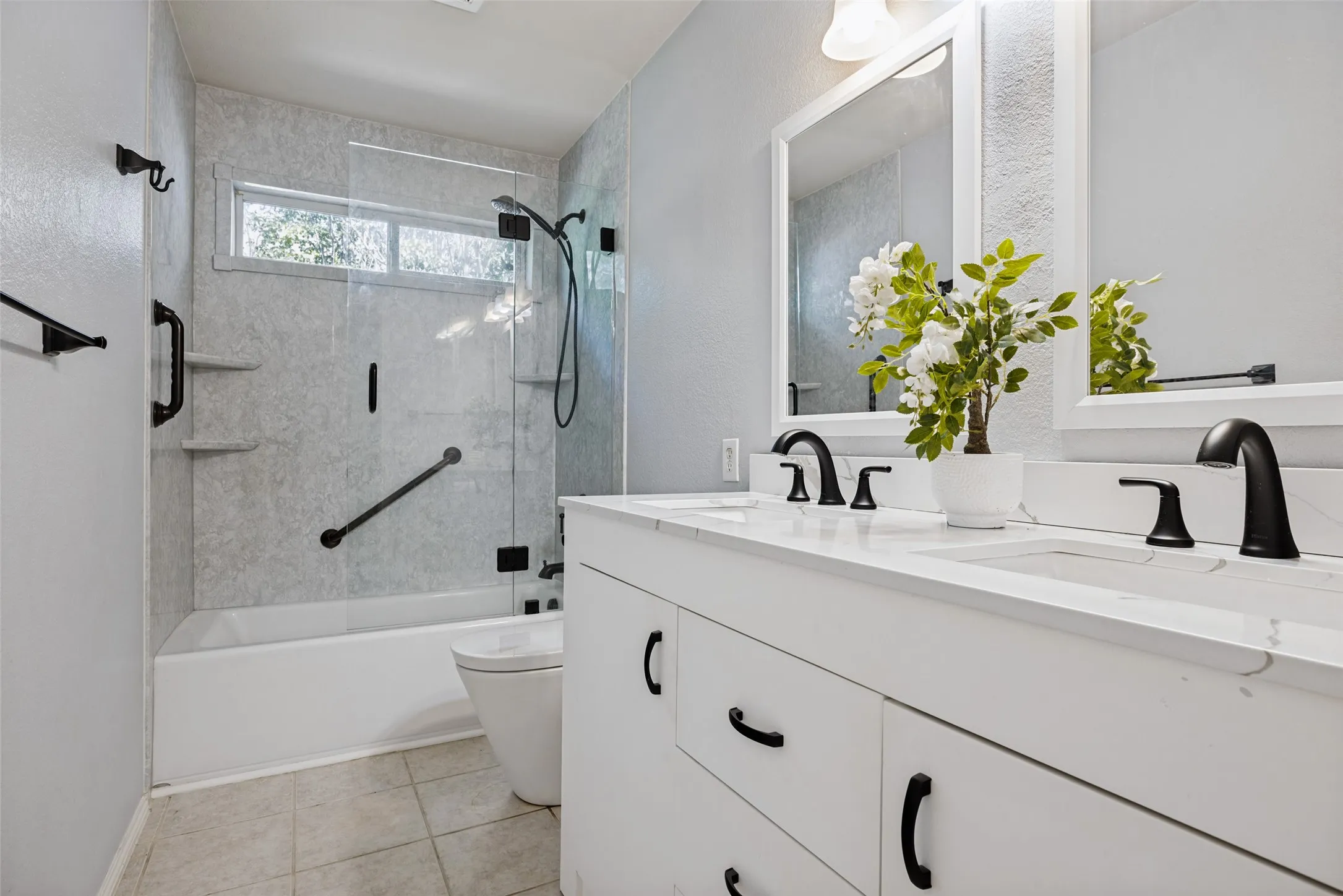 Upstairs full bath, thoughtfully updated