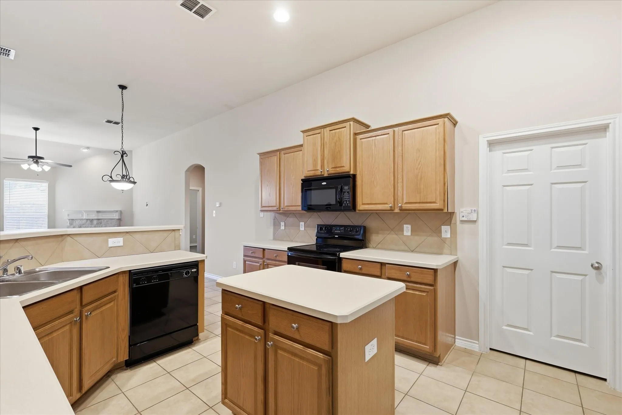 Electric range and built-in mircowave