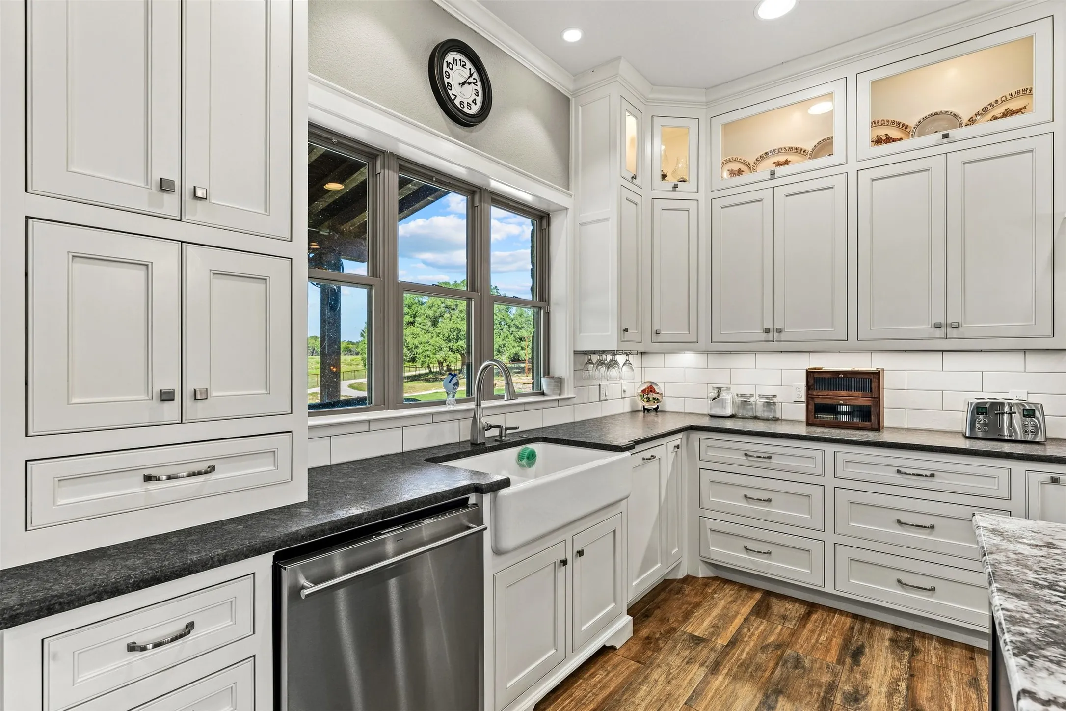 A kitchen view that brings the beauty of the outdoors in.