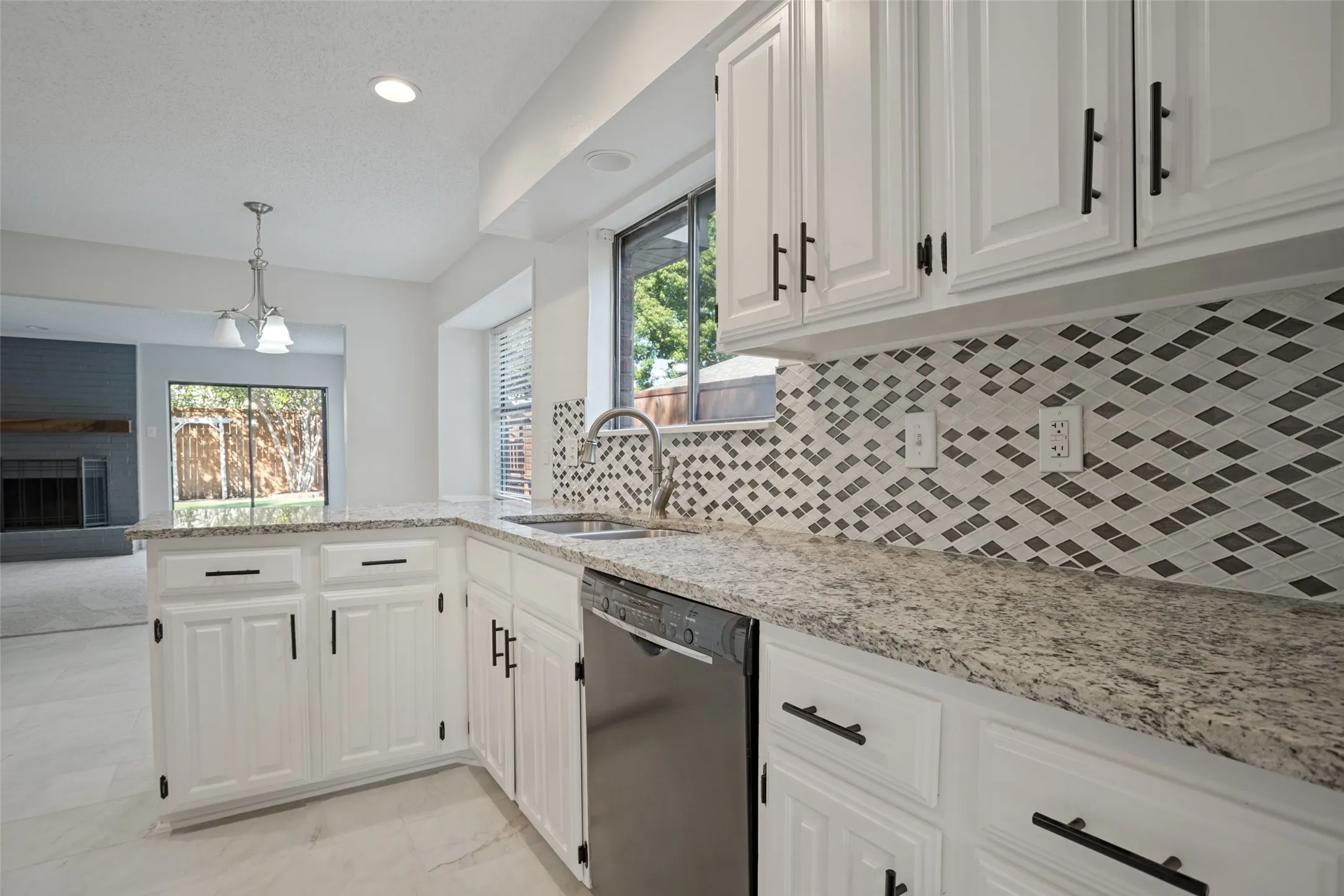 Kitchen with great storage.
