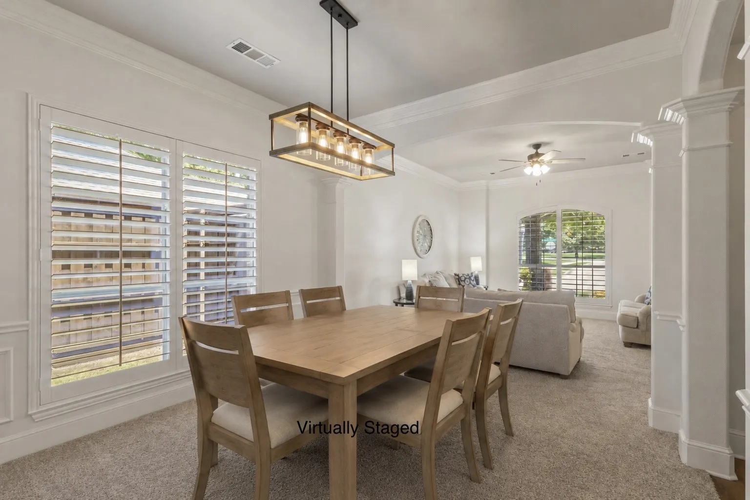 Plantation shutters, decorative lighting