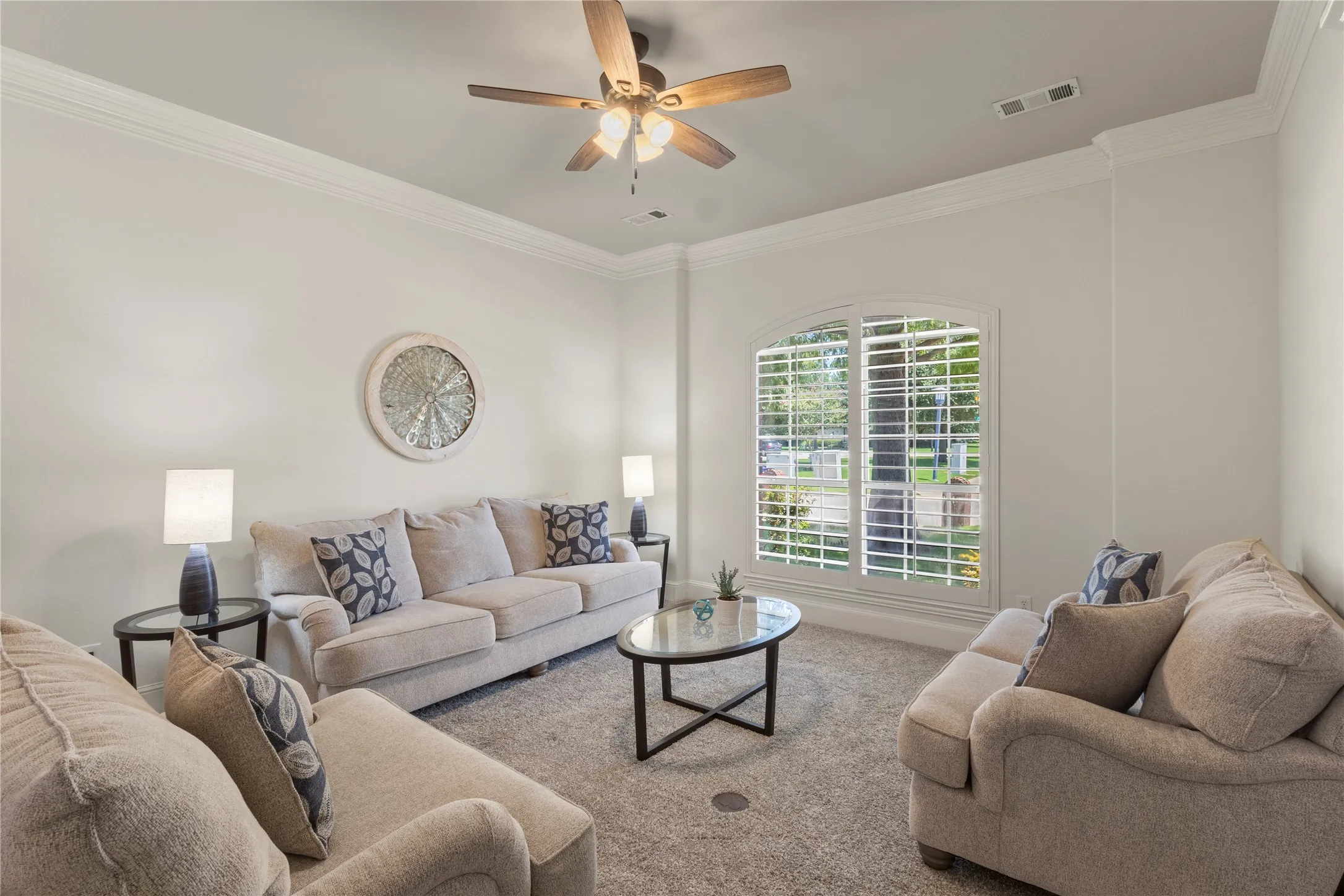Flexible front room can be office, playroom