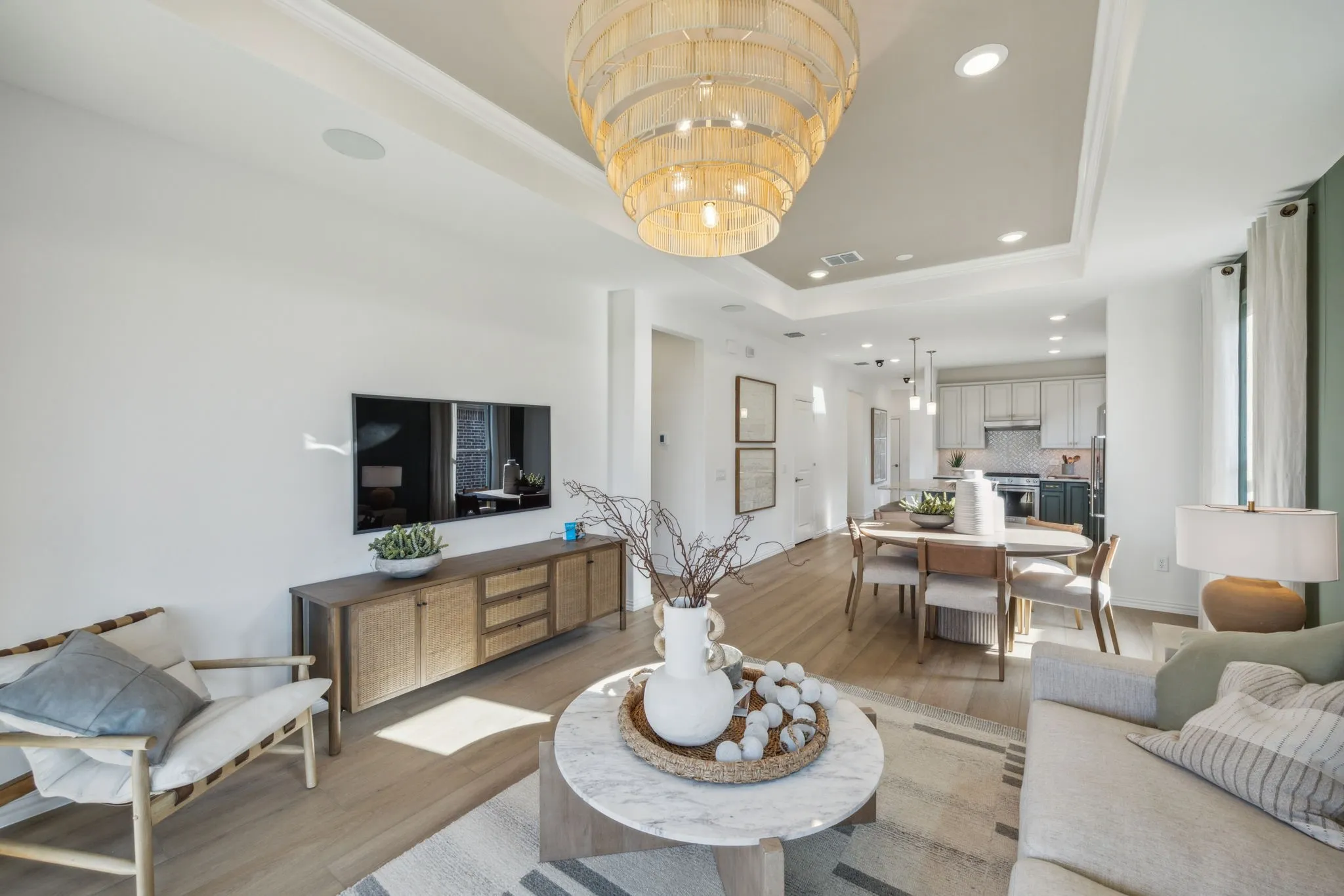 *Model Representation - Gathering room with view of main living areas