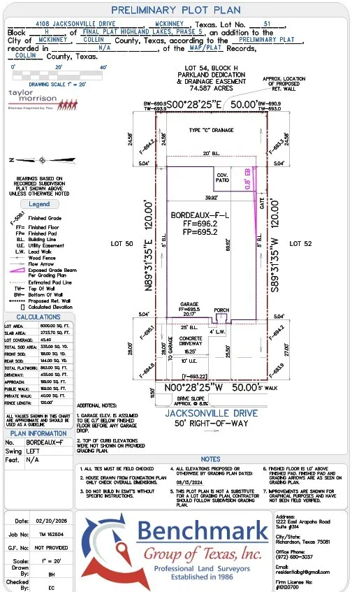 4108 Jacksonville Drive Preliminary Plot Plan