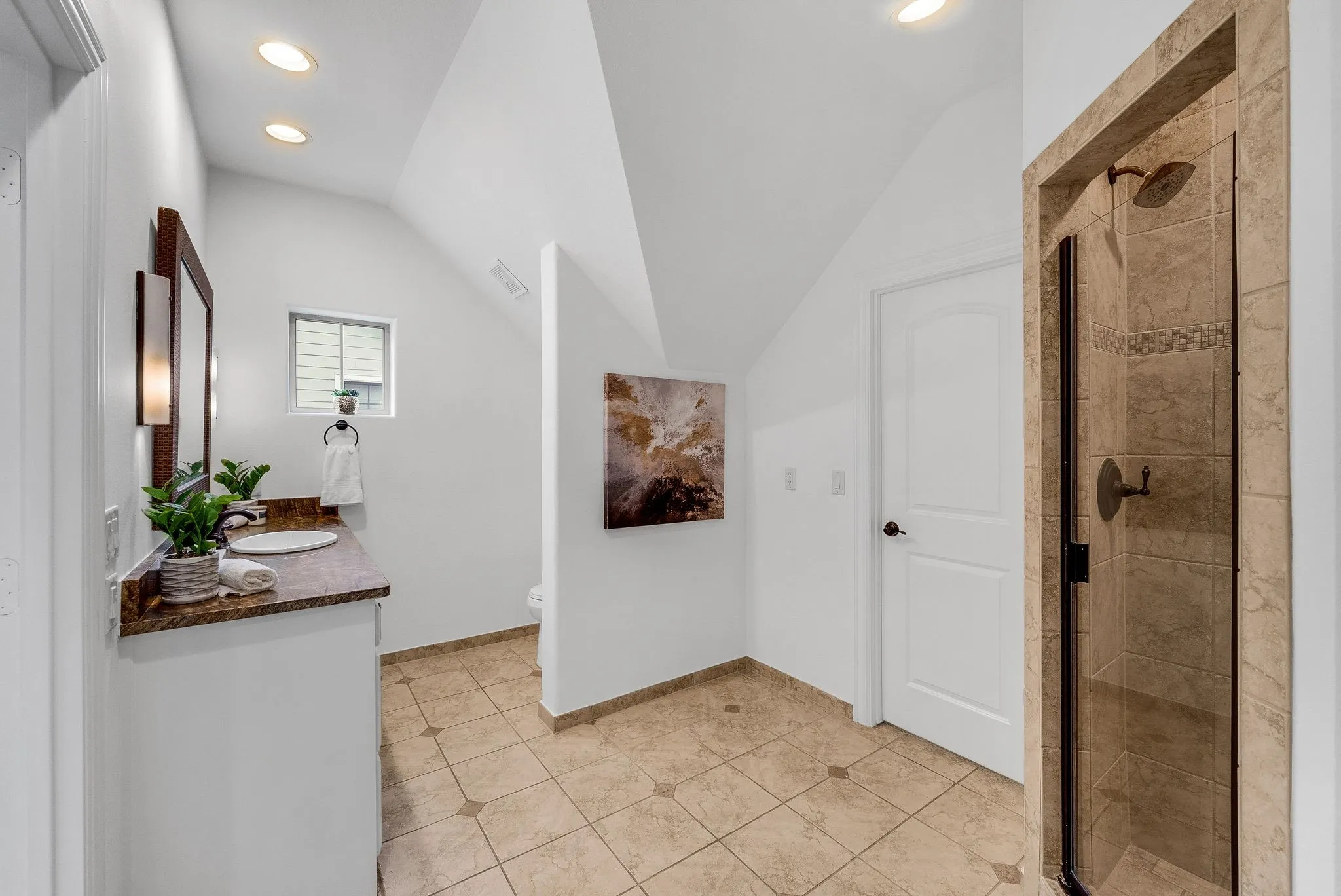 Primary bathroom has HUGE closet