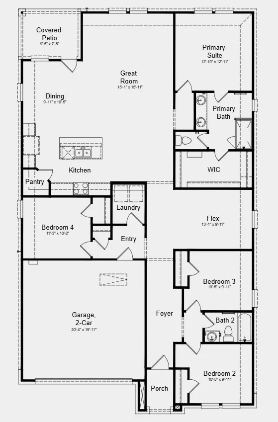 Additional Highlights Include: granite countertops and backsplash in kitchen, gas drop at patio, and all appliances included.