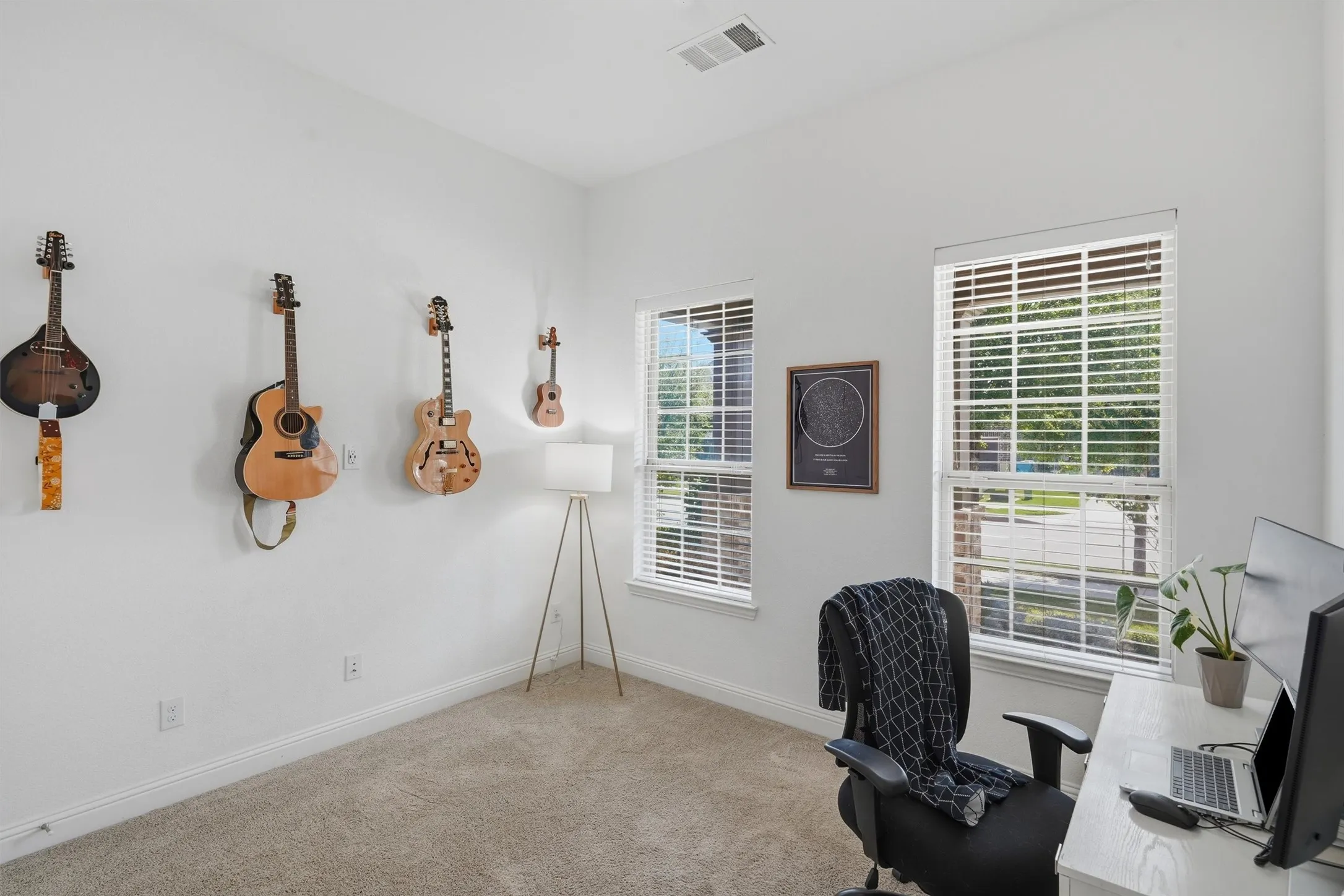 Great downstairs office or second downstairs bedroom with a full bathroom right next door