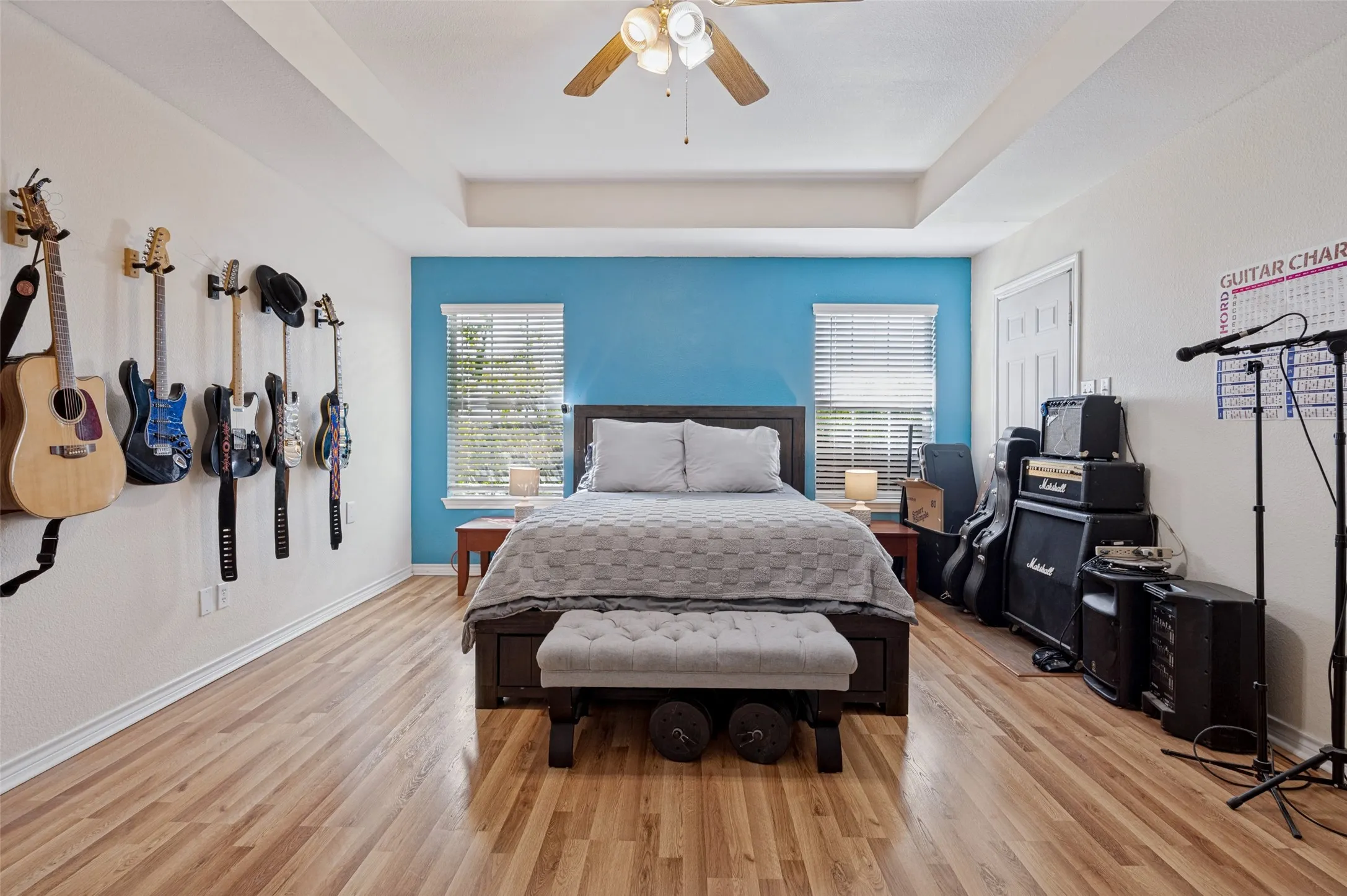 A spacious, oversized primary bedroom offers a relaxing private retreat, complete with an en-suite bathroom for added comfort and convenience.