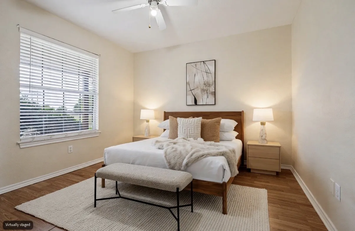 Additional secondary bedroom offers comfortable space and plenty of room for the kids play and do homework.
