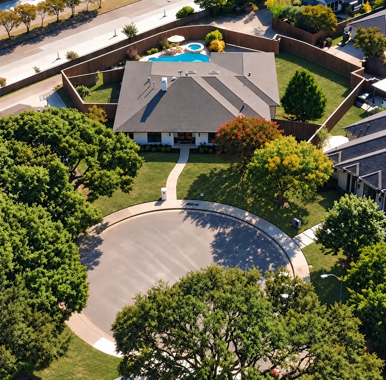 Cul-de-sac lot featuring over one-third acre of property. Enjoy privacy, pool, grassy yard, an incredible home. This doesn't come around often!
