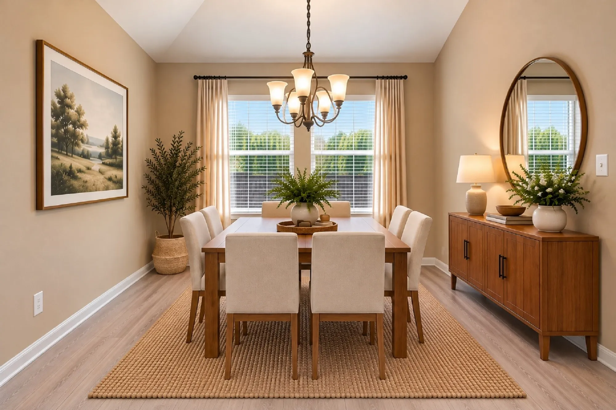 Virtually Staged Dining area.