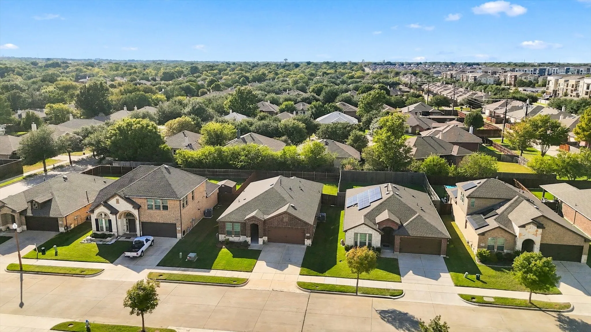 View of the front of the house from above.