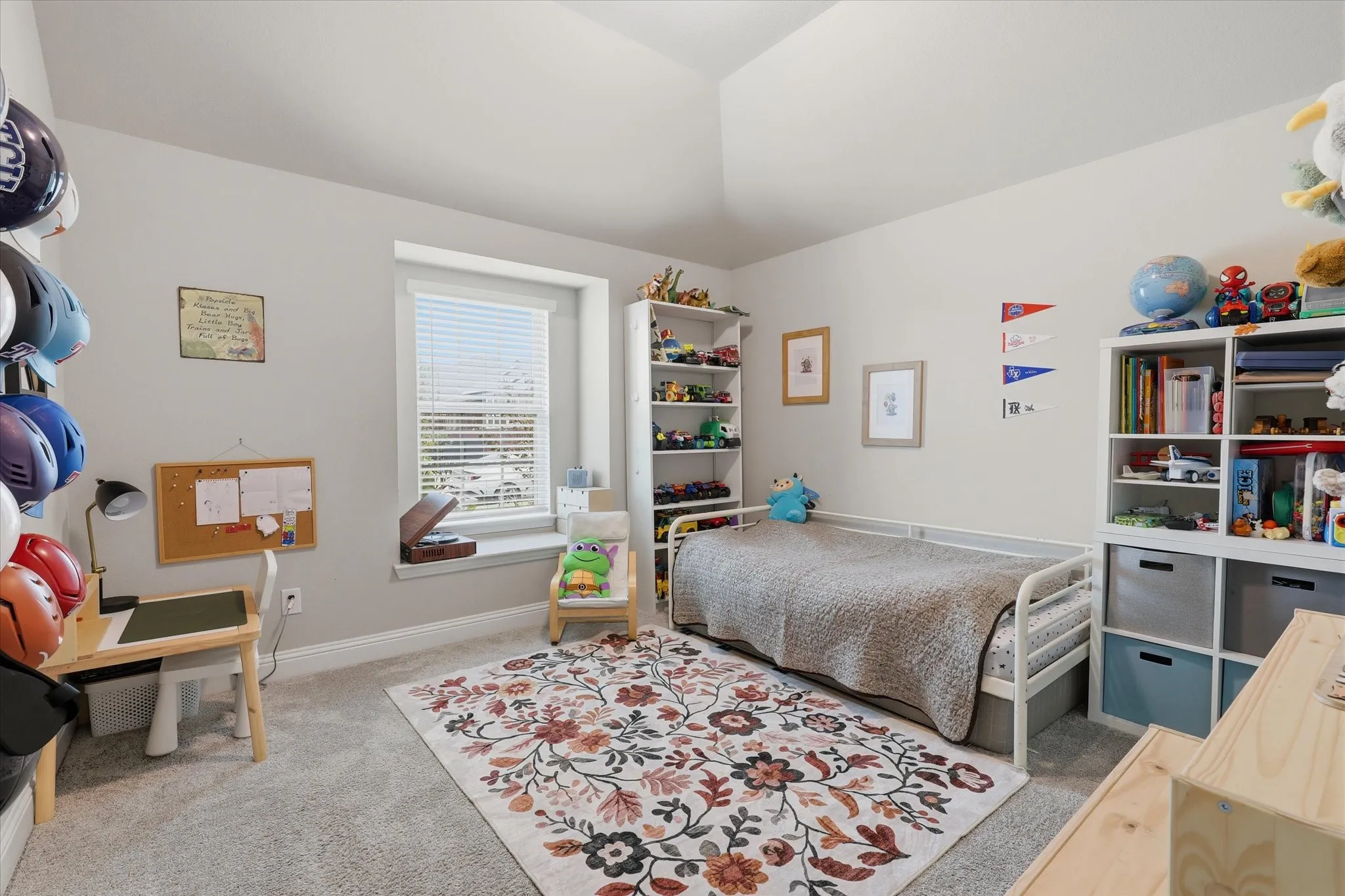 Secondary bedroom with room for furnishings and collectables.