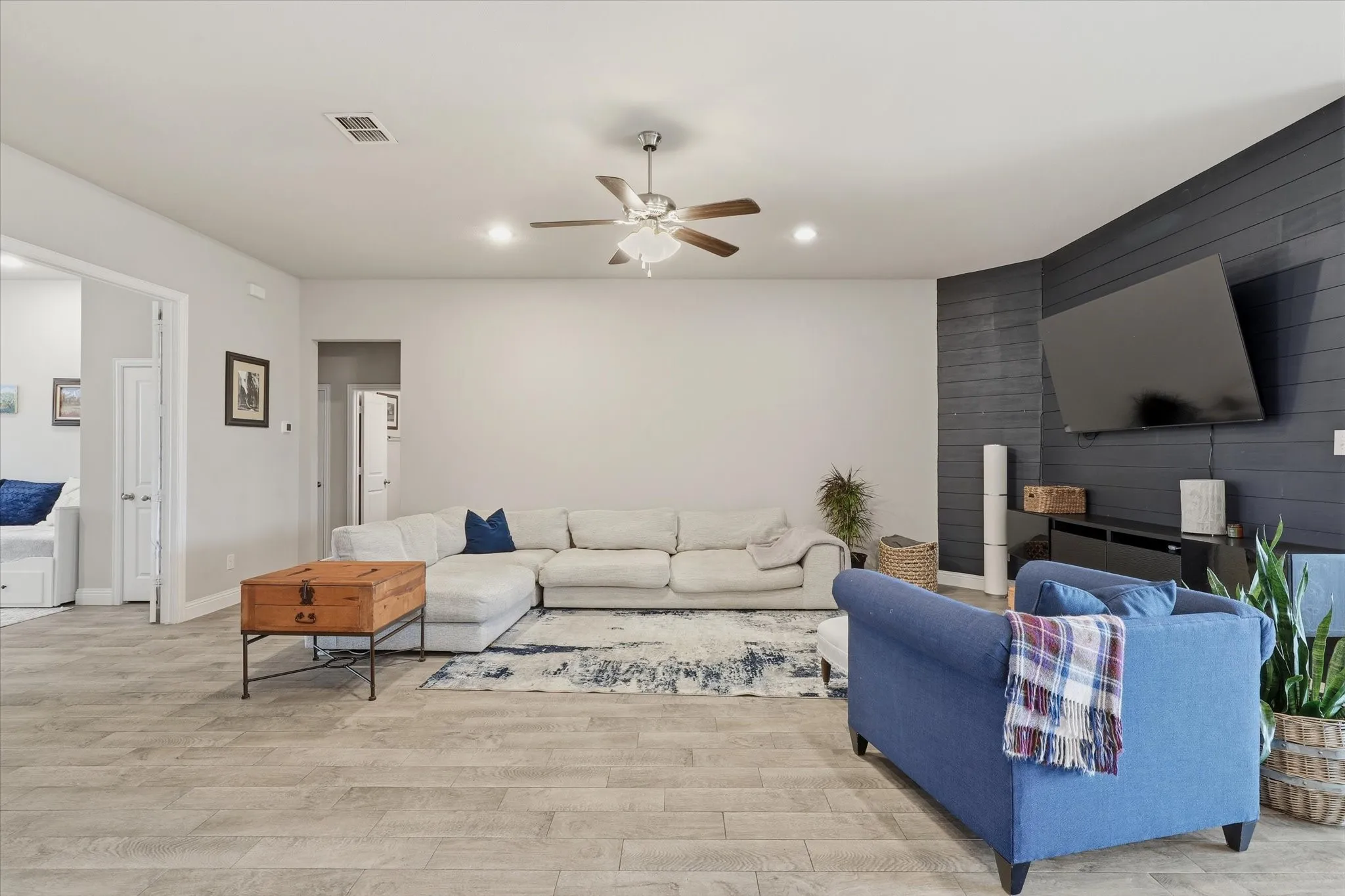 Gatherings made easy with this family living space.