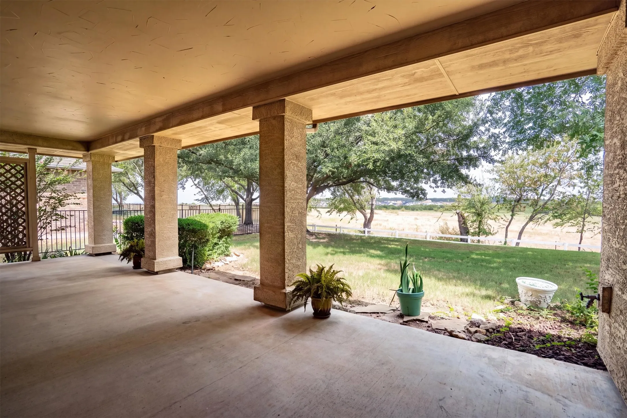 Enjoy the open views and imagine a quiet evening