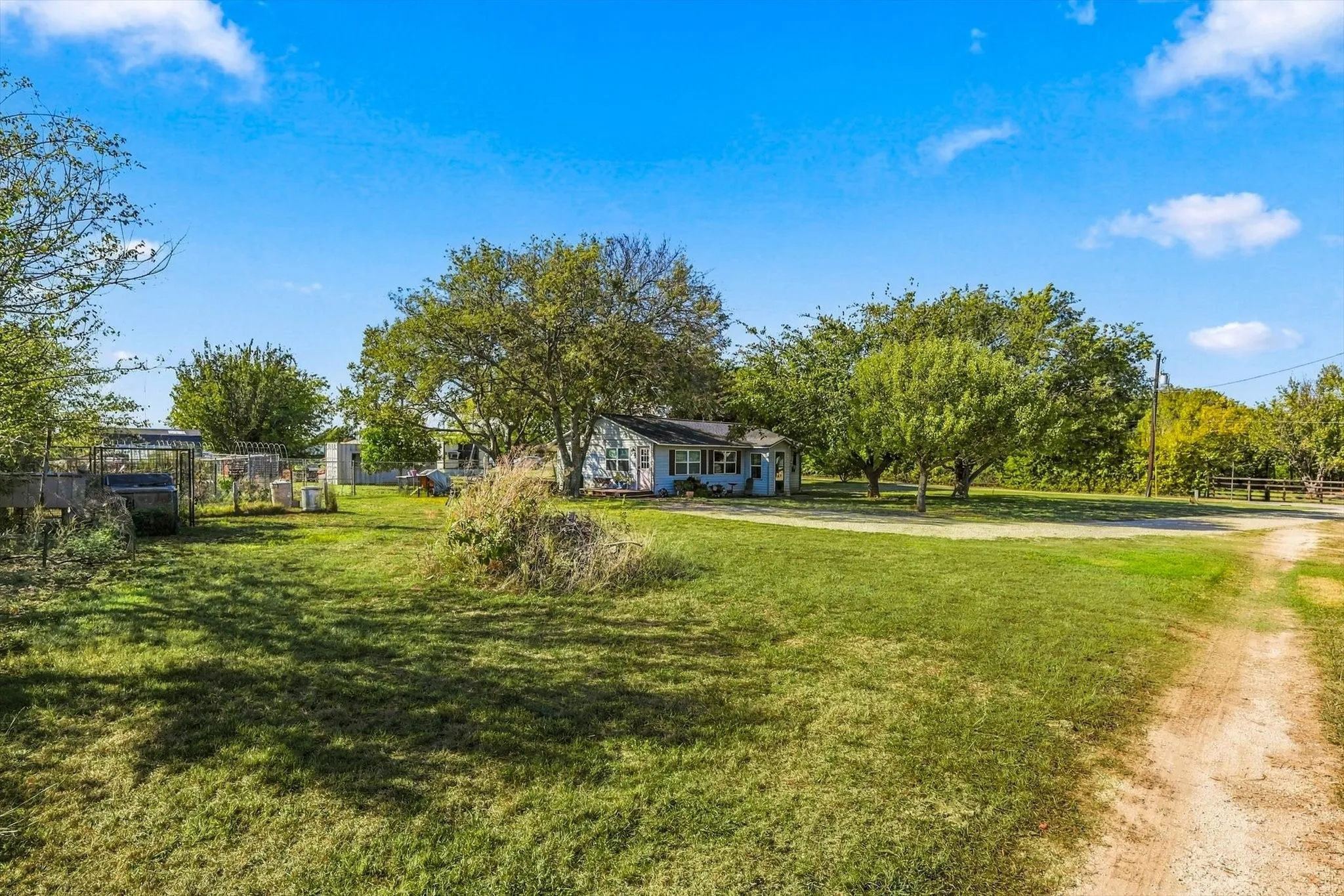 View of home from Southeast Property Corner.