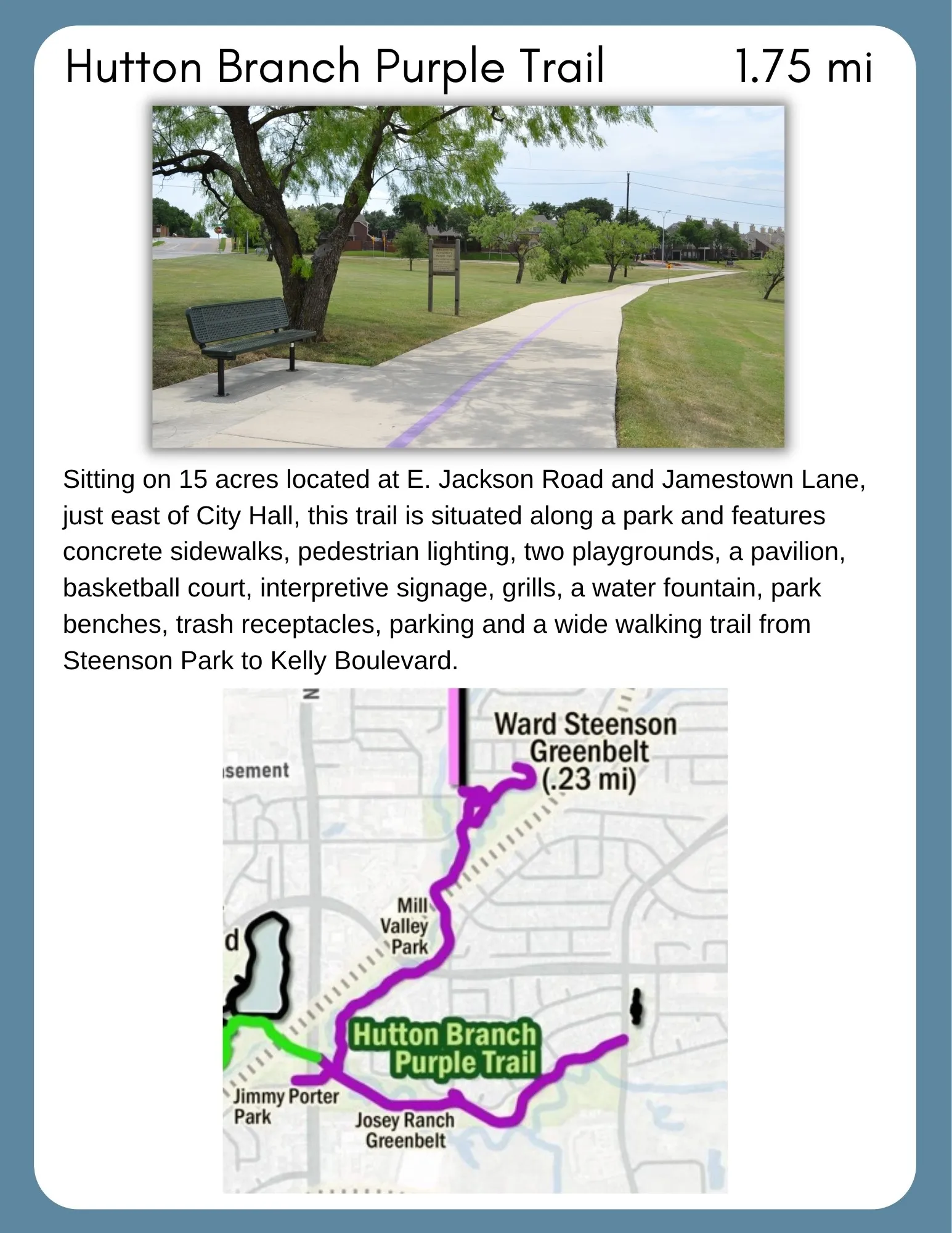 Purple Trails in Carrollton just outside your front door!