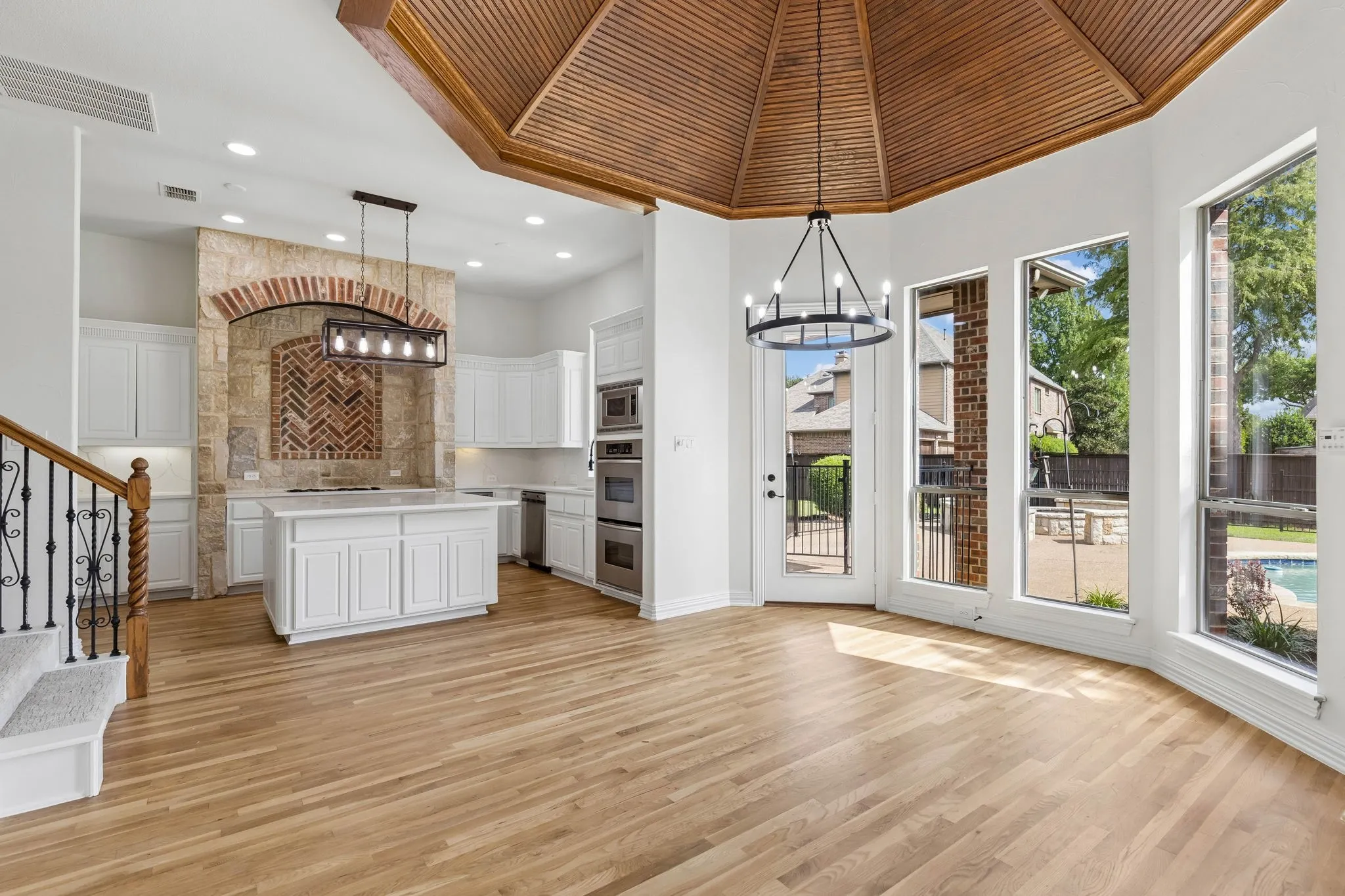 Breakfast area is open to the kitchen and family room for everyday dining and connecting with family.
