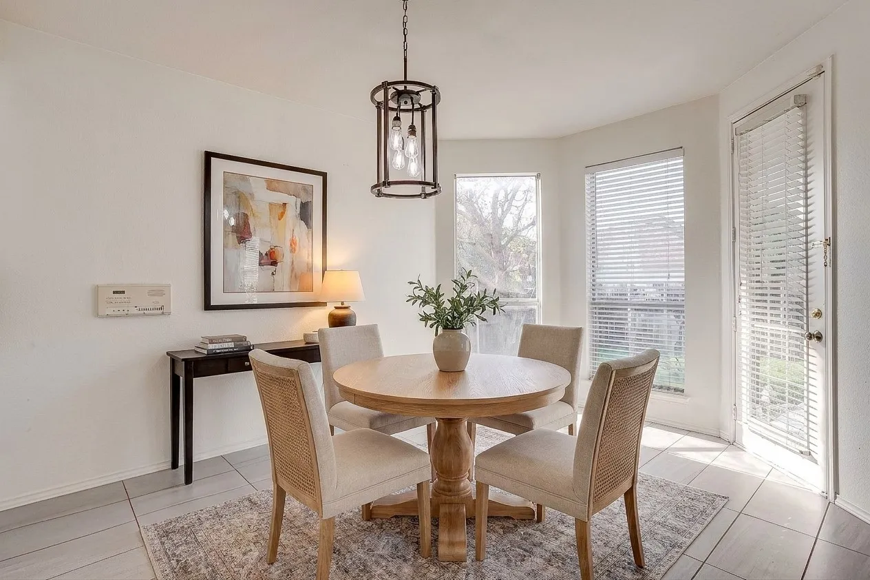 Open-concept- View of the kitchen and living area.