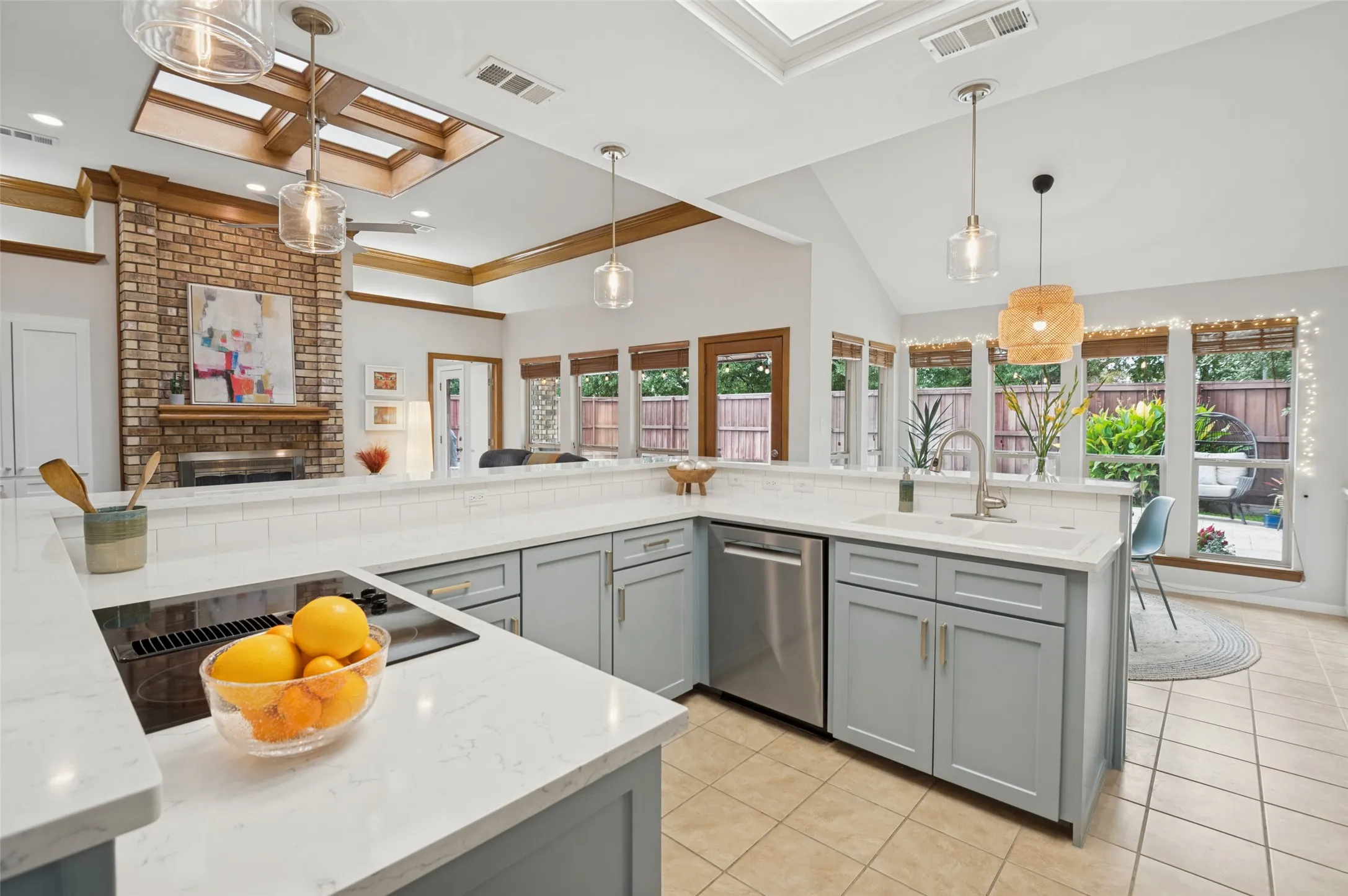 Updated kitchen cabinets and appliances
