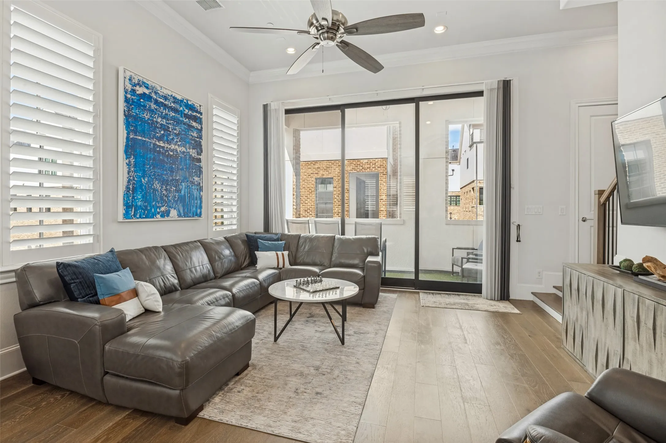 Family room to outdoor living space.