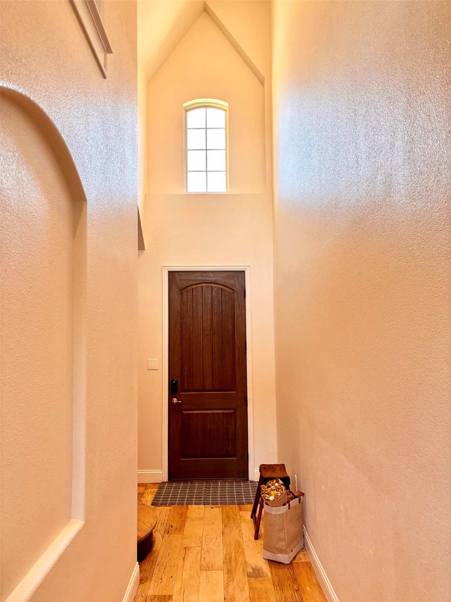 New front door, paint, sanded down wood floors