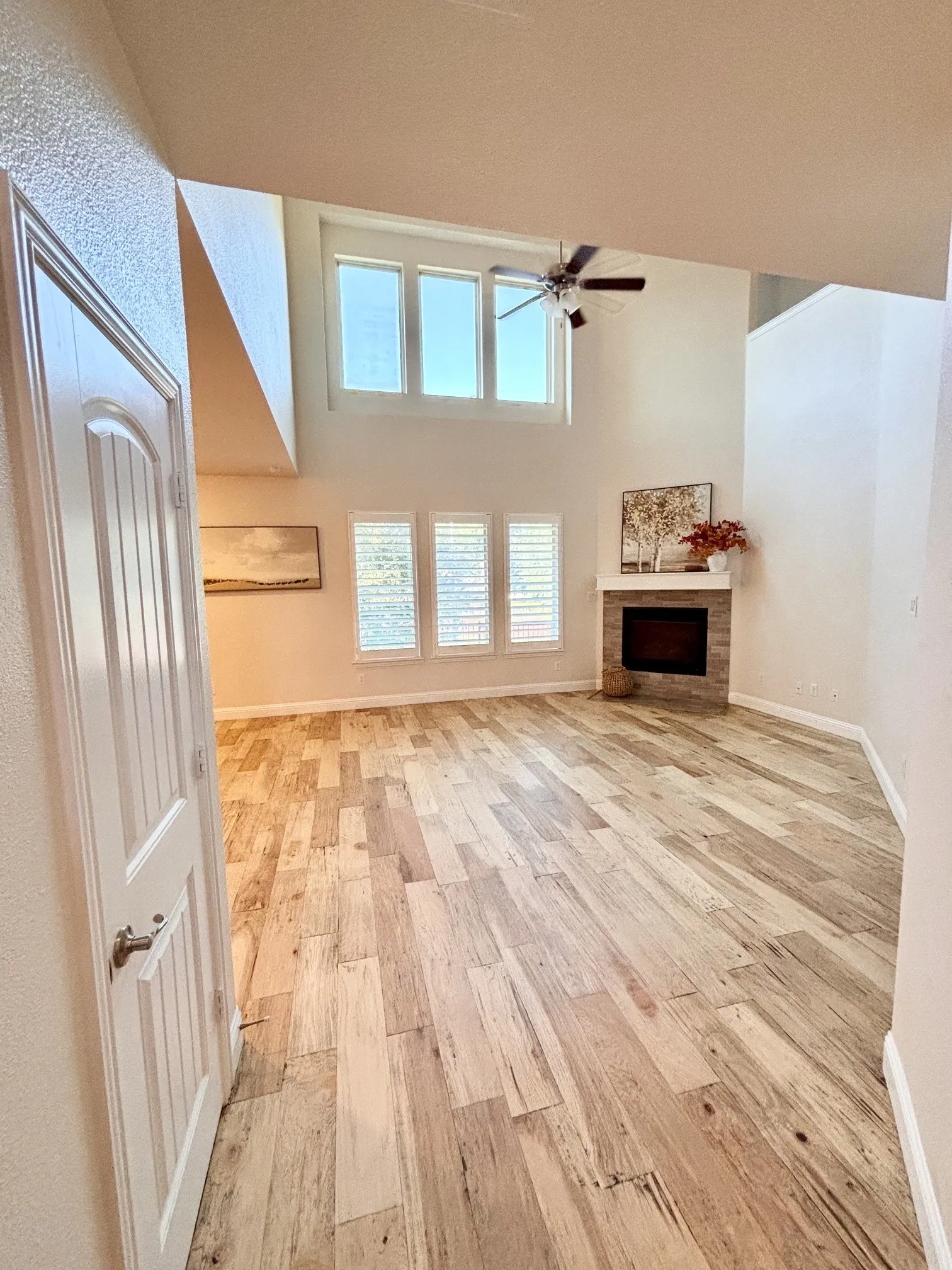 New paint, freshly sanded wood floors