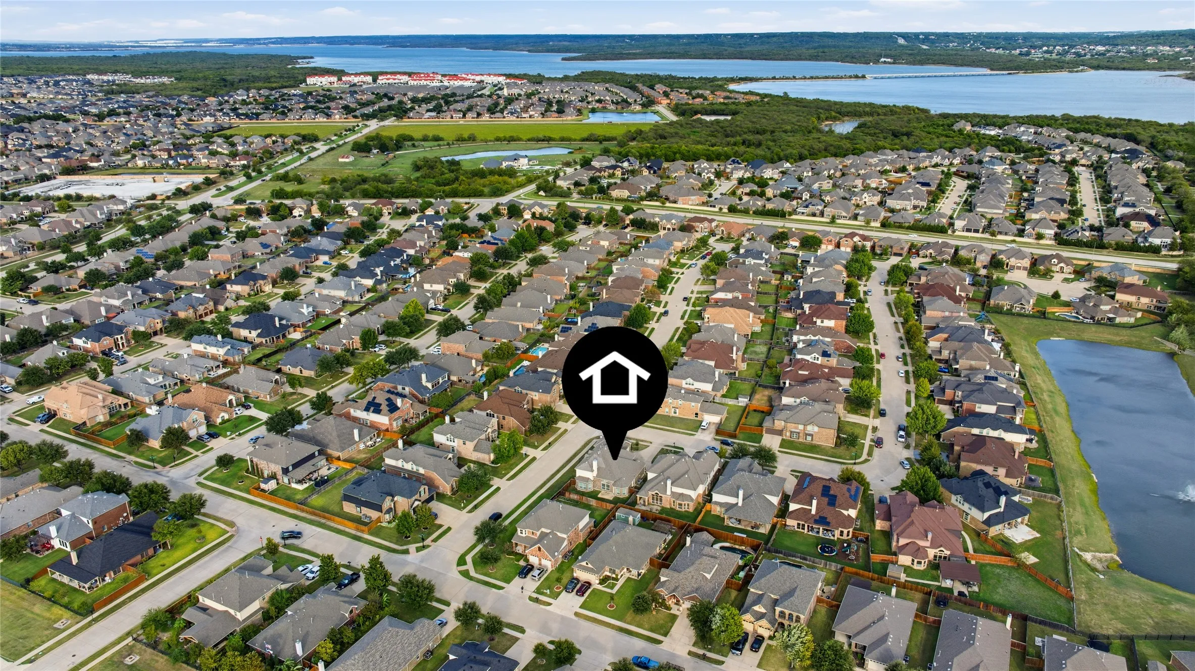 Located near Joe Pool Lake, offering convenient access to outdoor recreation, boating, and lakeside activities.