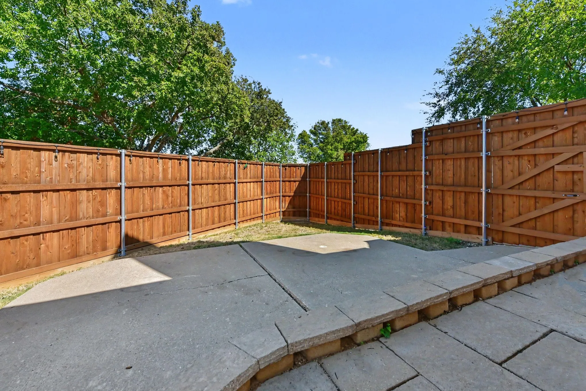 Additional patio in backyard