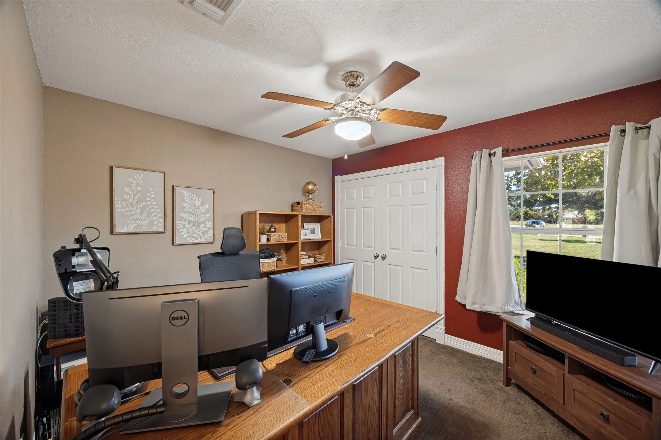 This bedroom is currently used as an office.