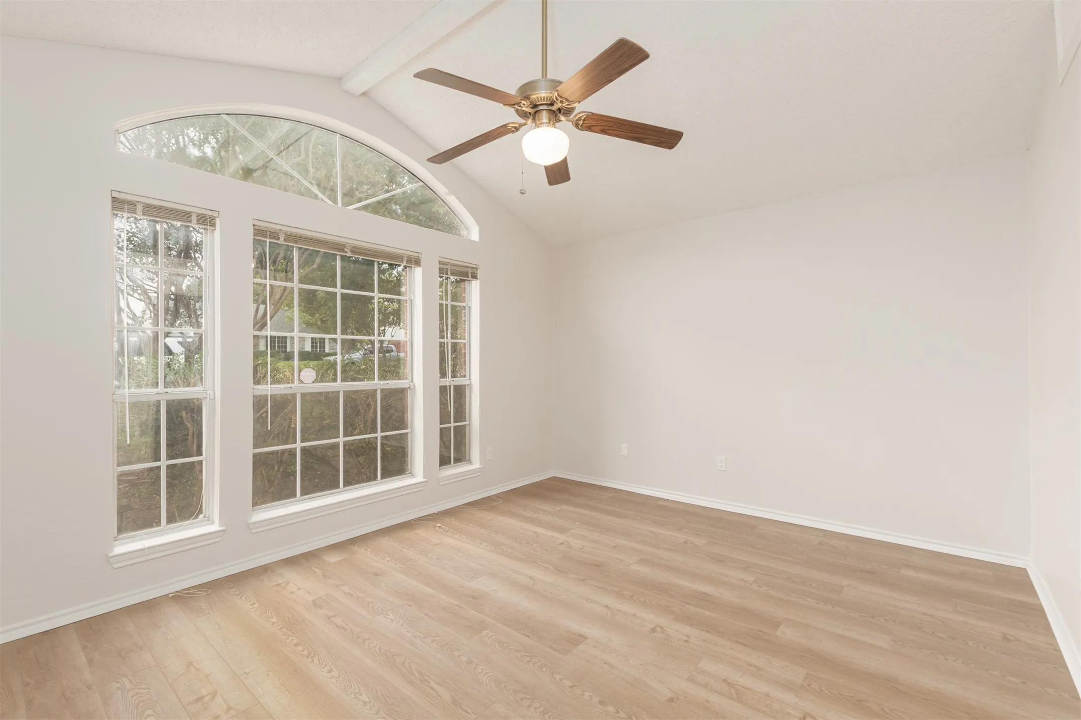 Primary bedroom with nice big windows