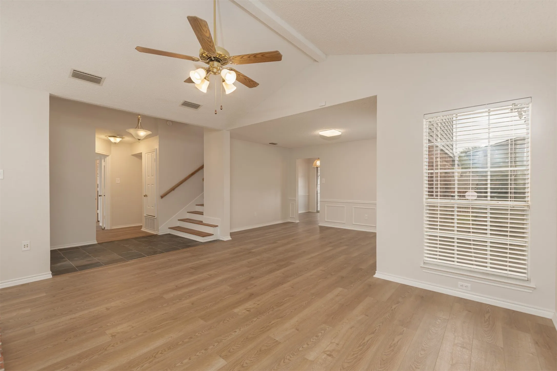 View of Dining from fireplace