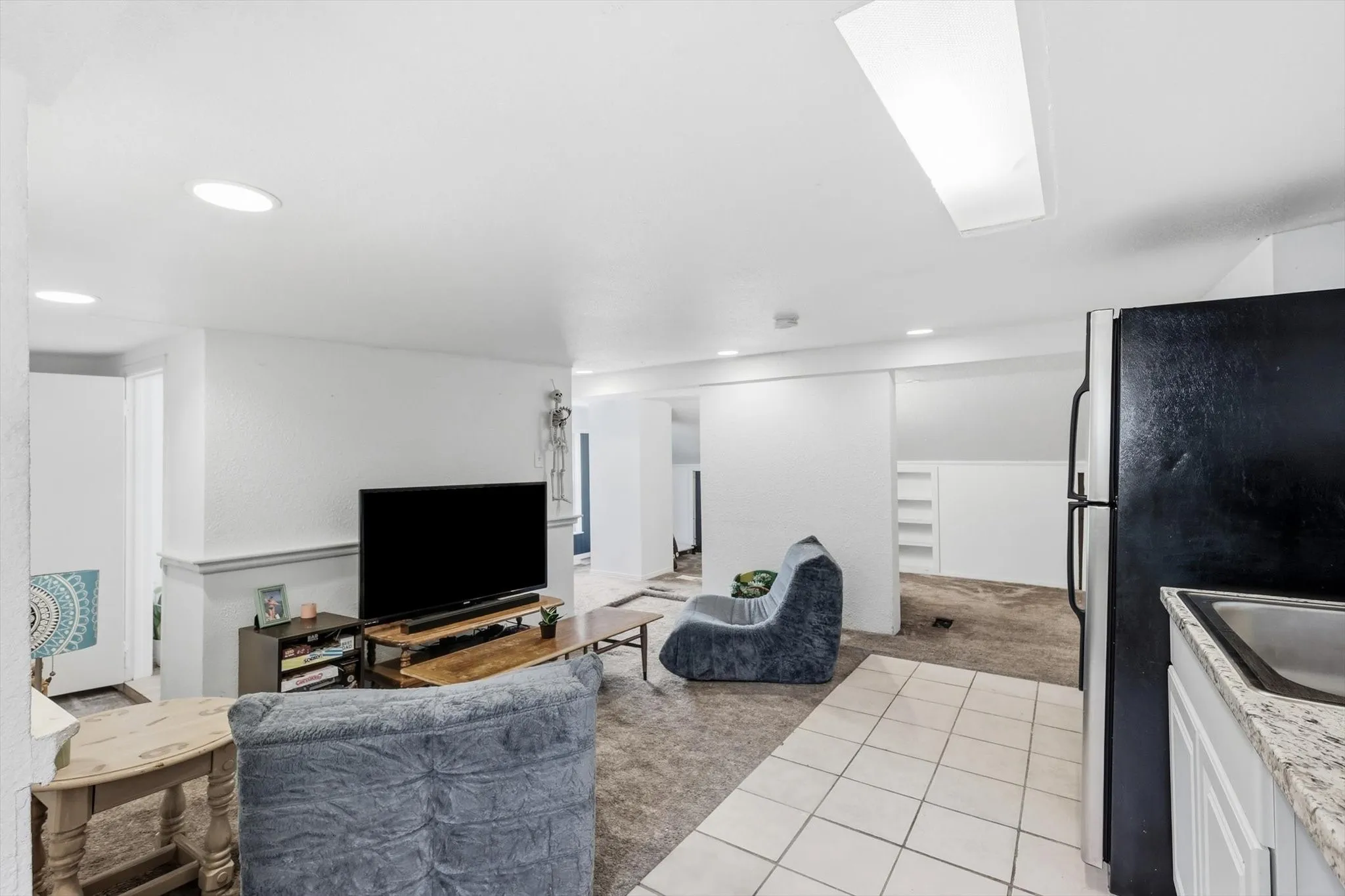 Upstairs living room and kitchenette