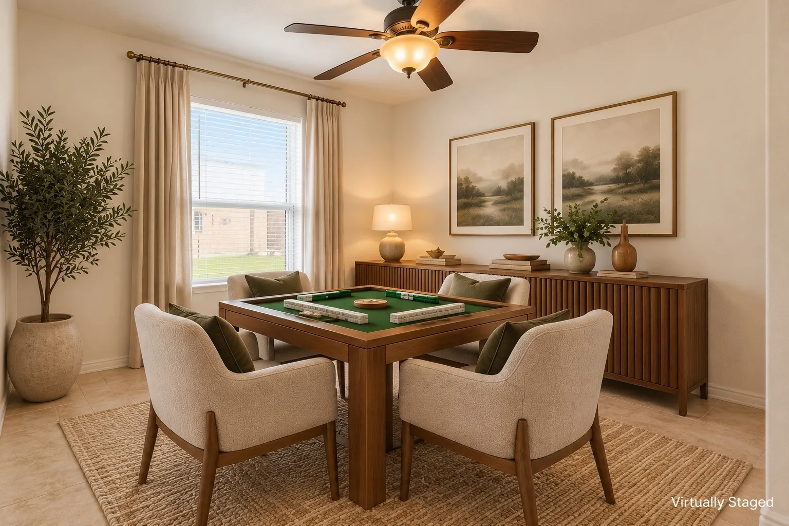 Den, office or make it your own Mahjong room (virtually staged)