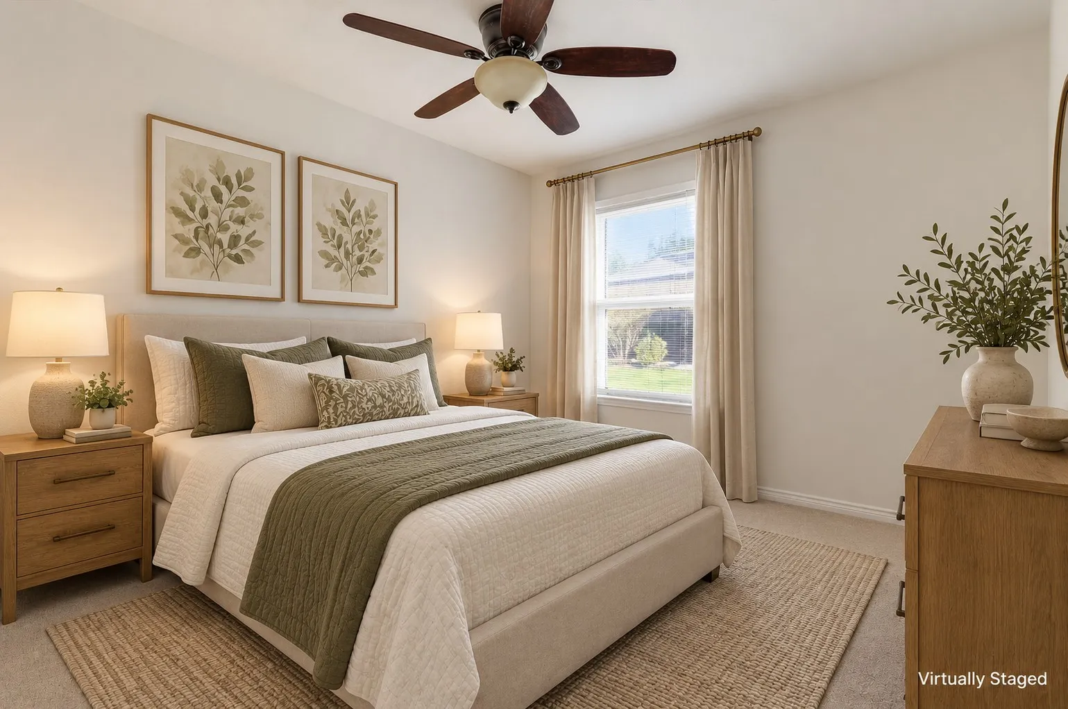 Virtually staged view of Bedroom #2