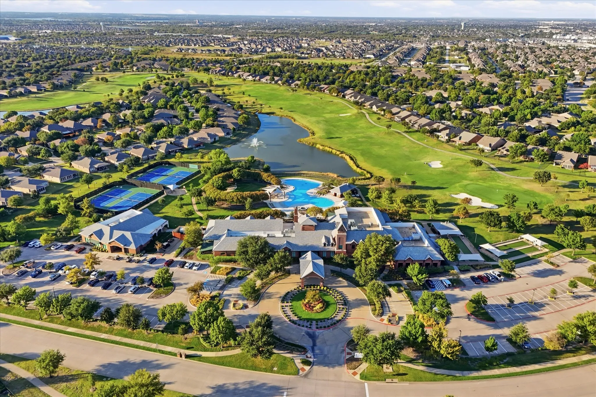 Aerial View of amenity center, pool, etc.