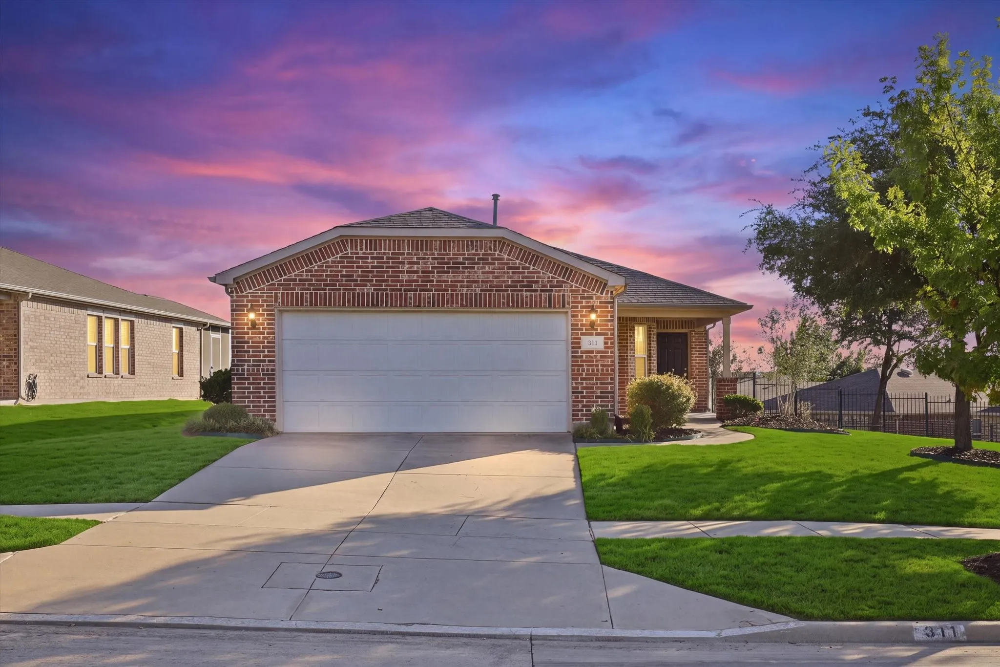 The garage is extended 4' extra in length for storage purposes.