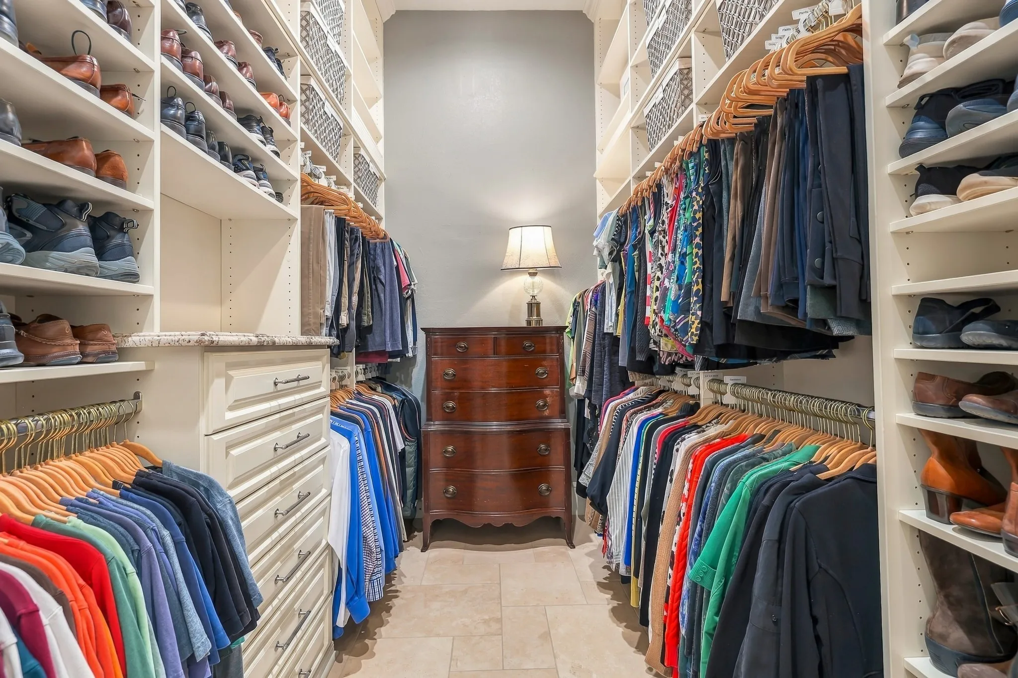 Floor to ceiling custom closet.