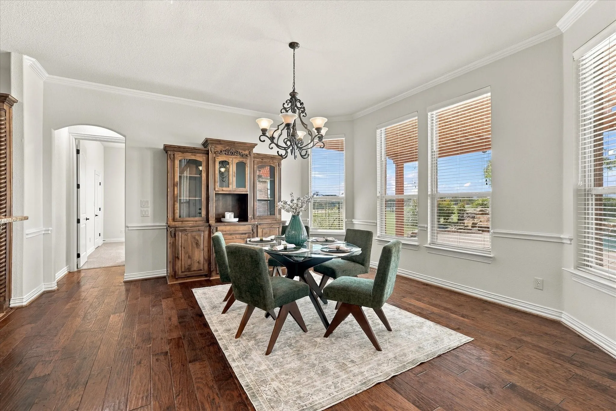 CUSTOM built-in China hutch in dining room