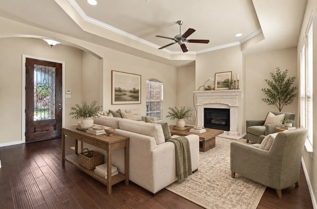 Virtually Staged Living Room
