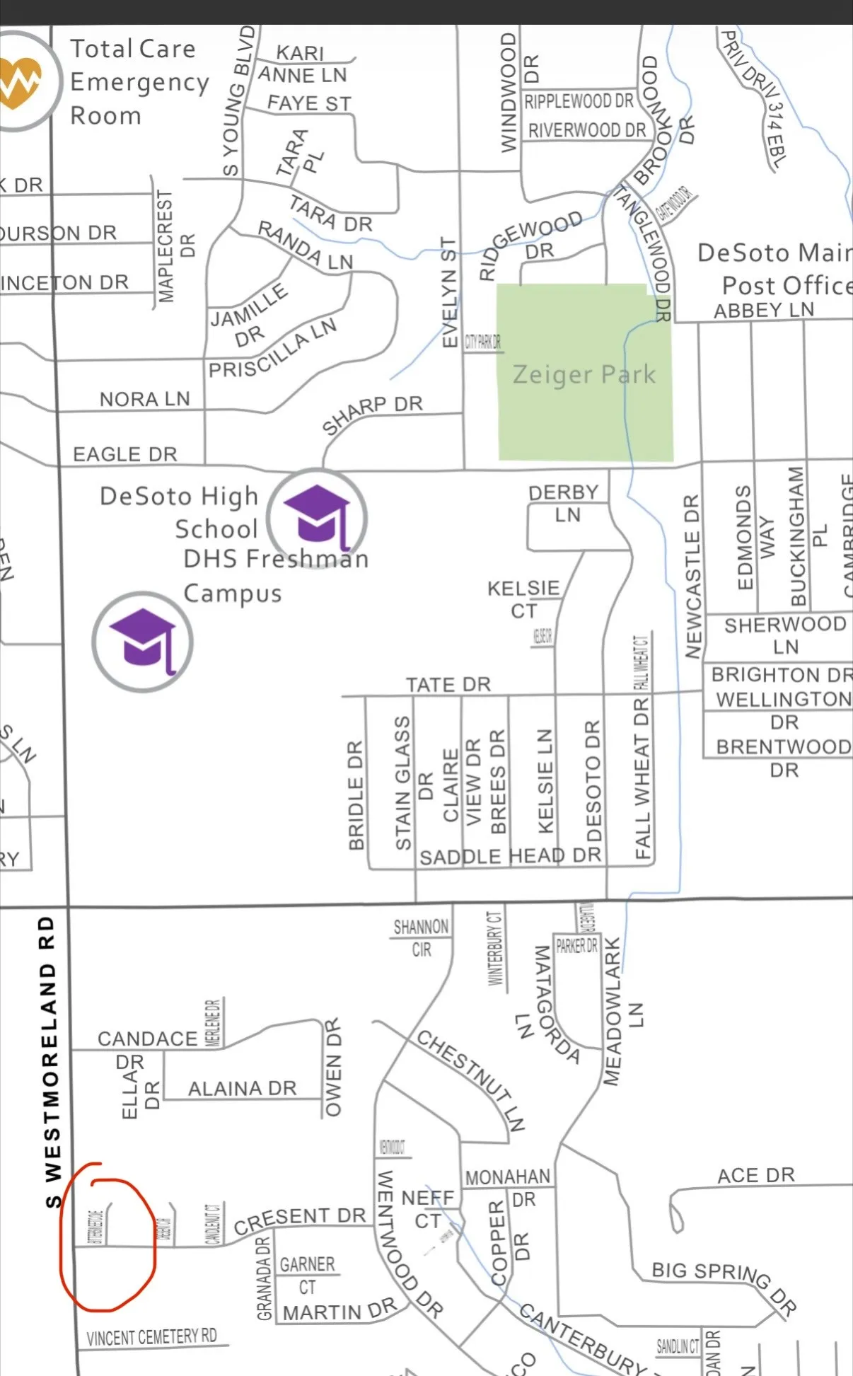 Bittersweet's location to High School