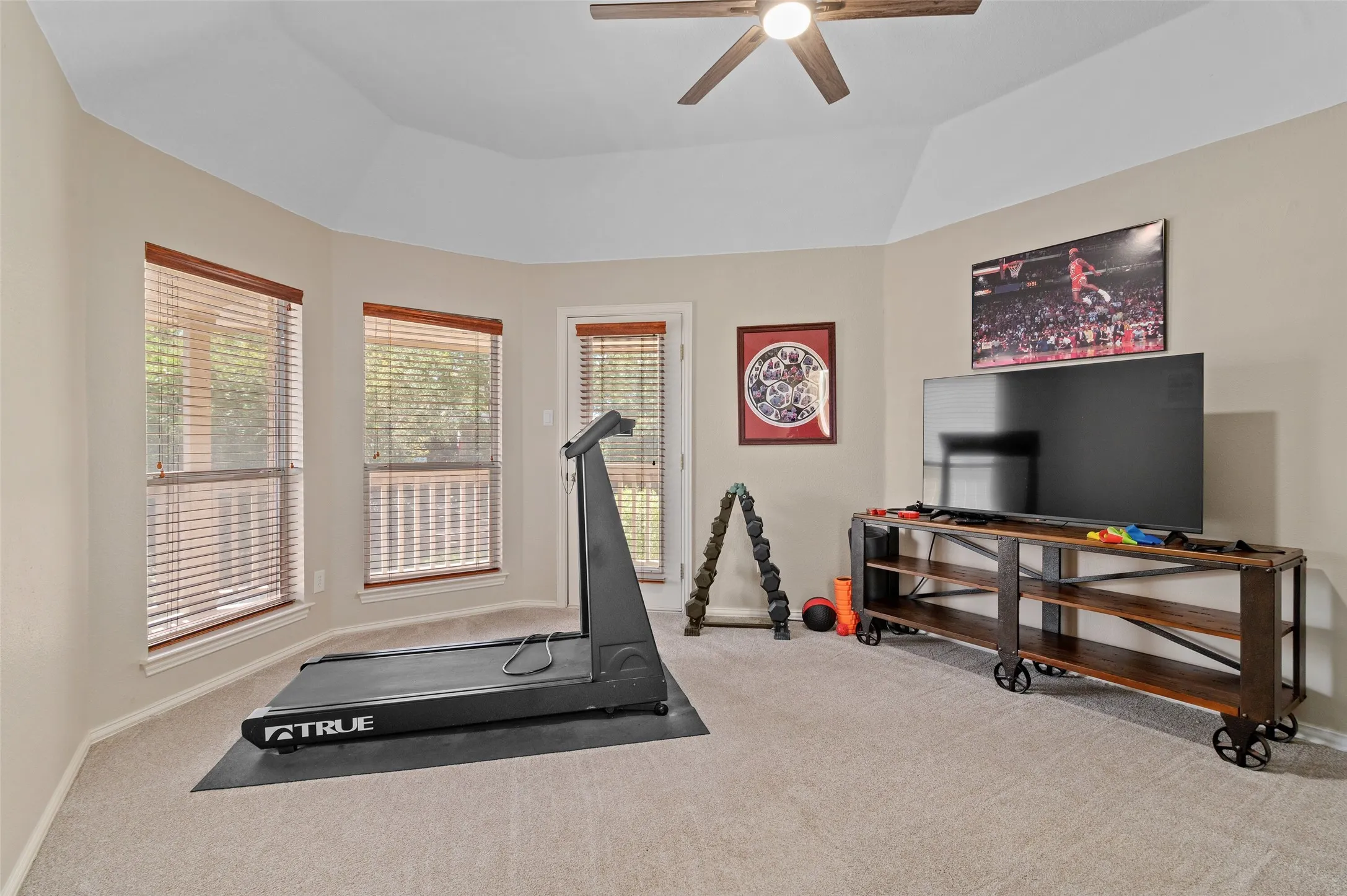 Gameroom with large balcony overlooking the backyard!