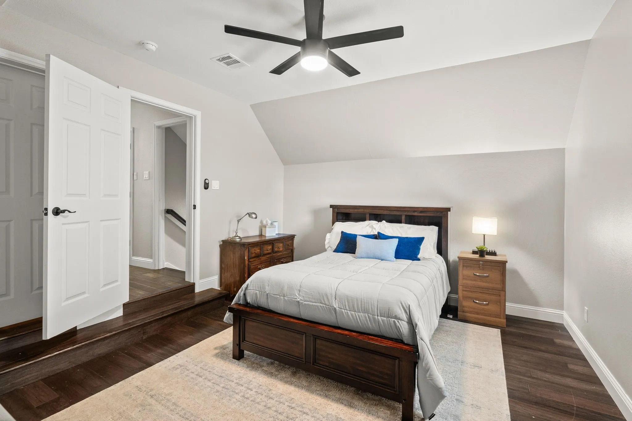 Large Upstairs Bedroom with a huge closet and an Unfinished Extra Storage Area