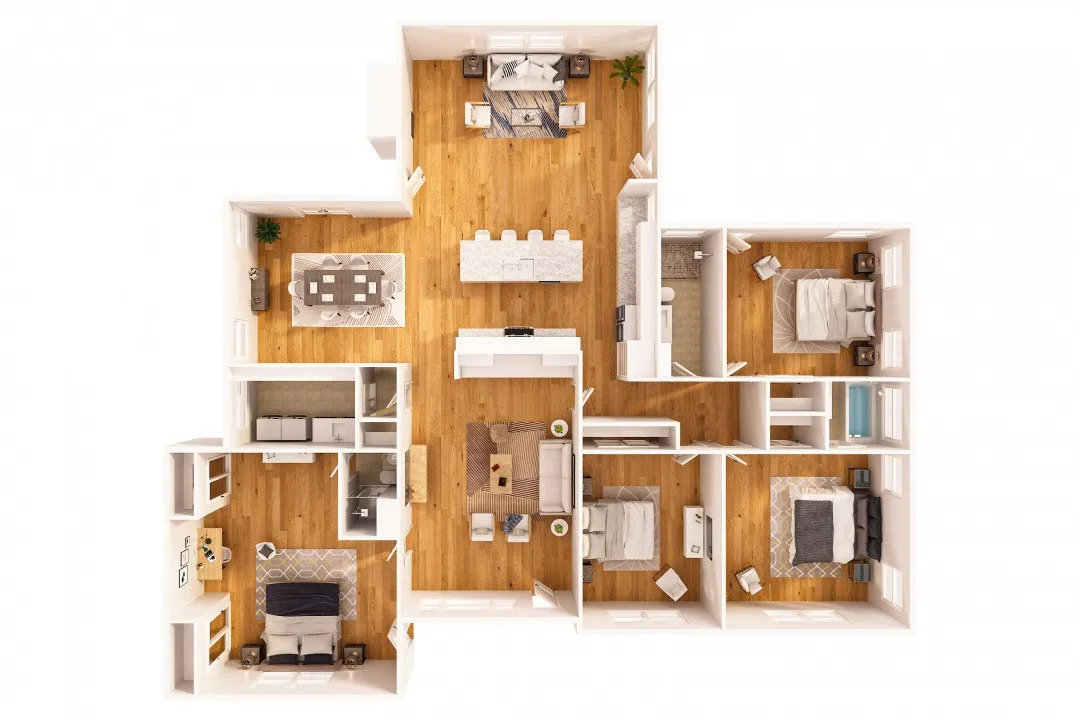 excellent room layout provides privacy