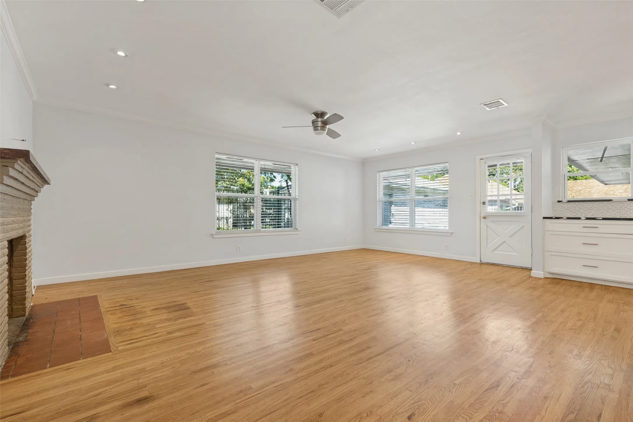 Family room in the open living area