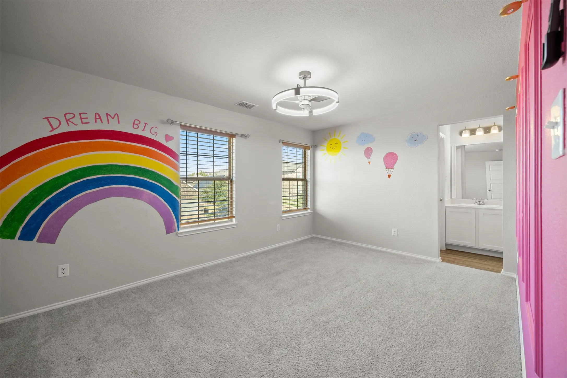 Bedroom on 2nd floor with a Jack and Jill Bathroom.