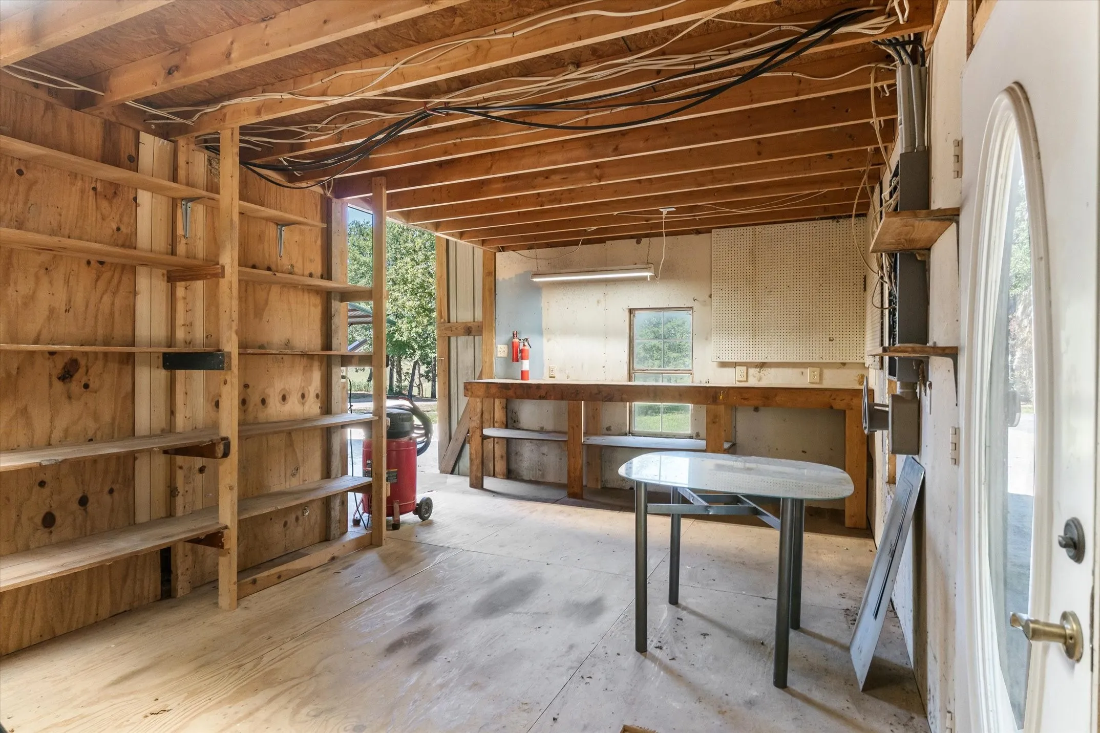 So much work space inside the shop