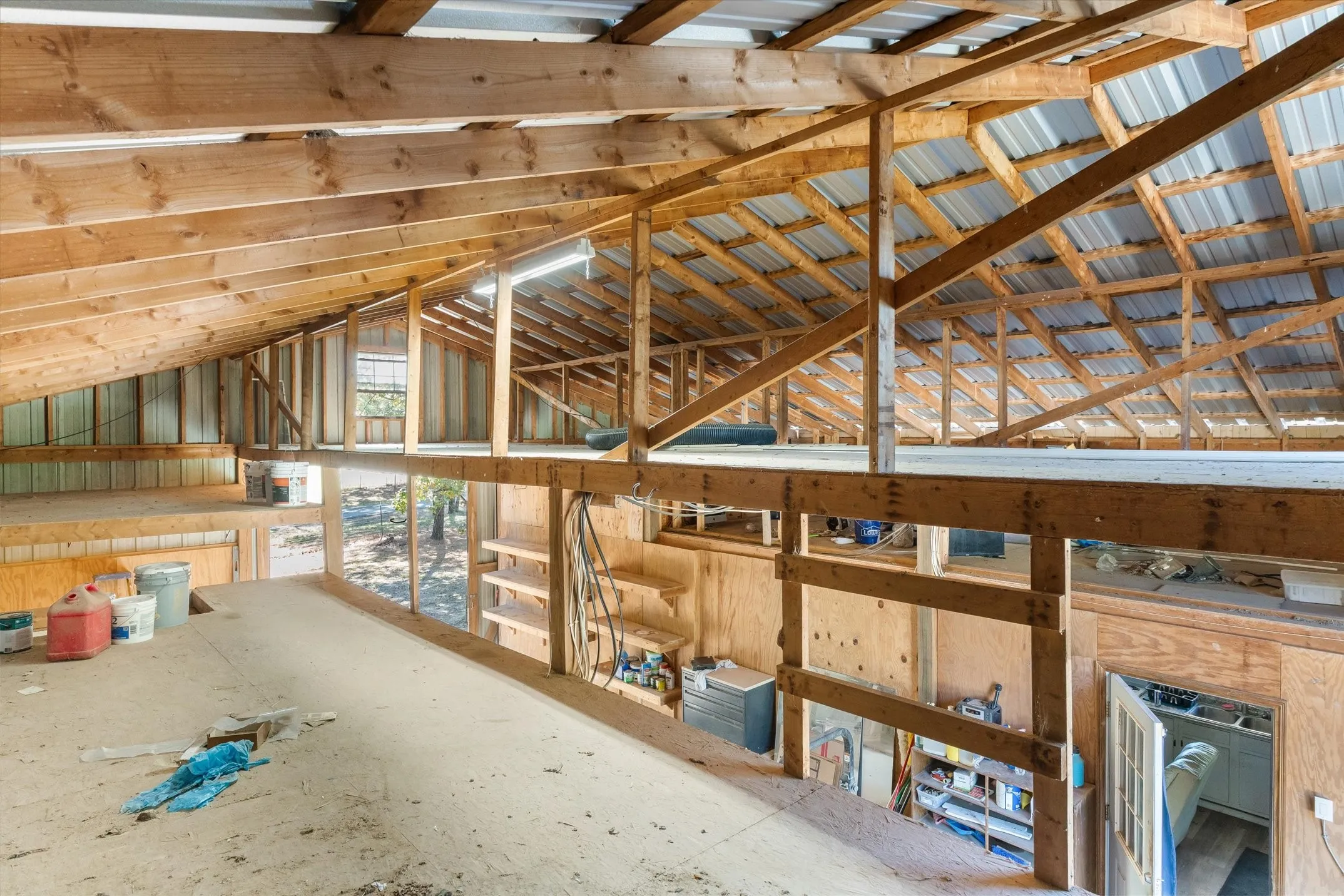 Attic space in the shop