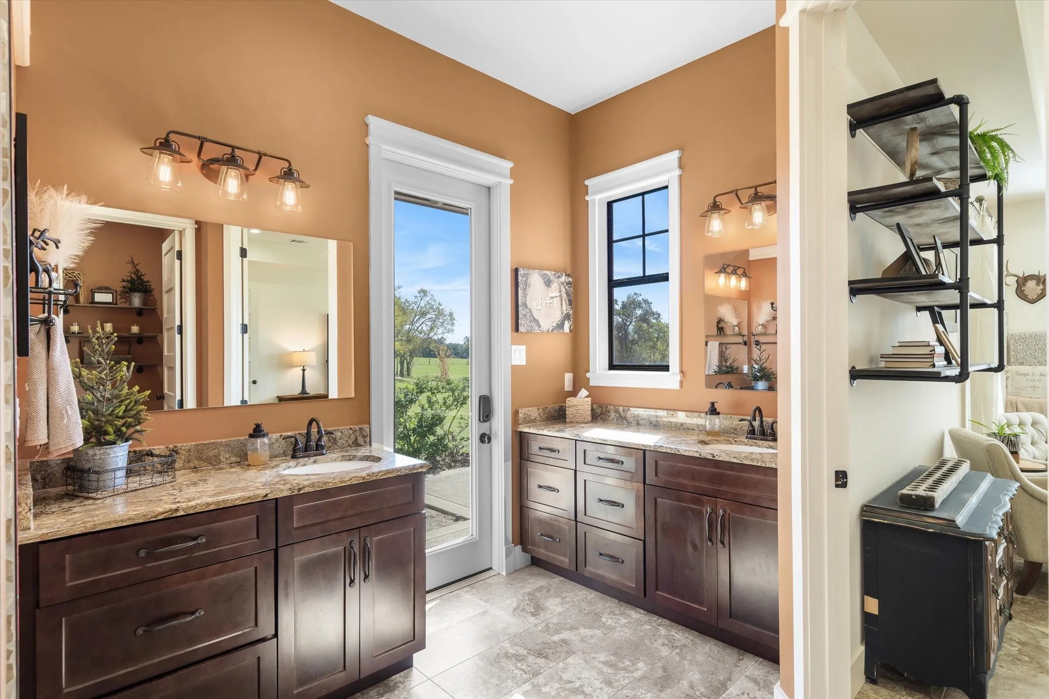 Dual Vanities. Enjoy your mornings in privacy on the primary suite patio