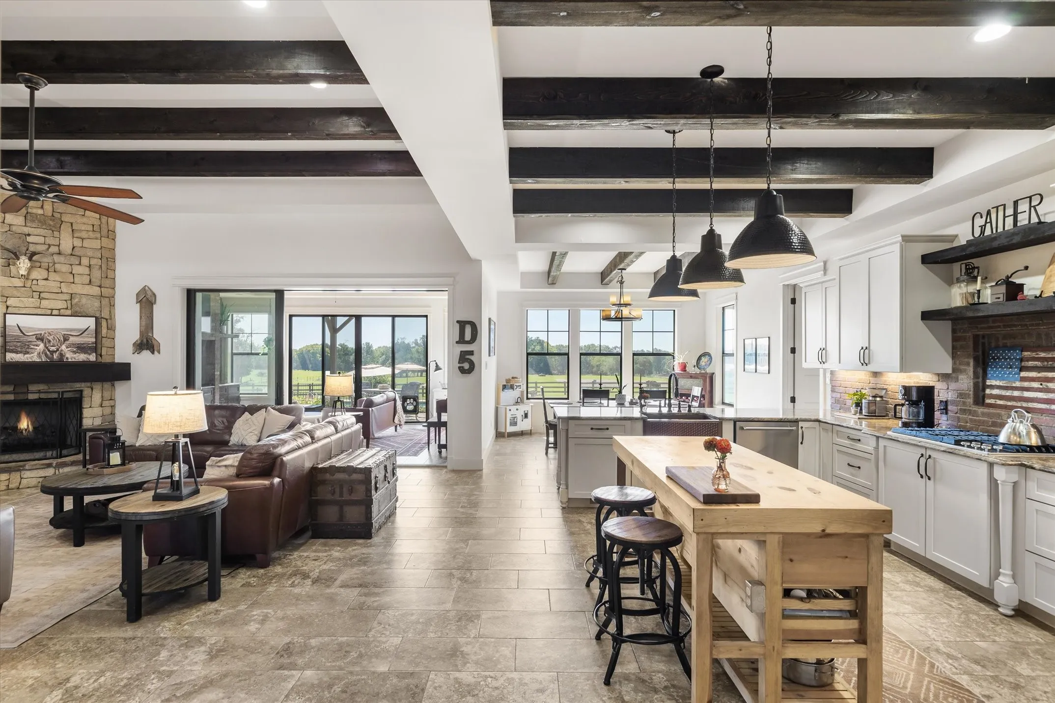 All open concept, kitchen, living and dining!